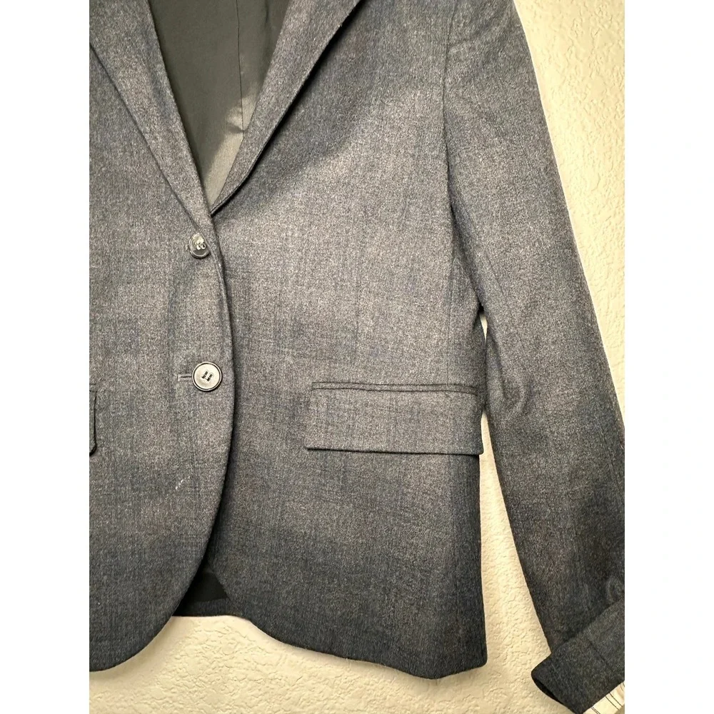 Theory Women's Charcoal Gray‎ Wool Blend Blazer Suit Jacket Size 10